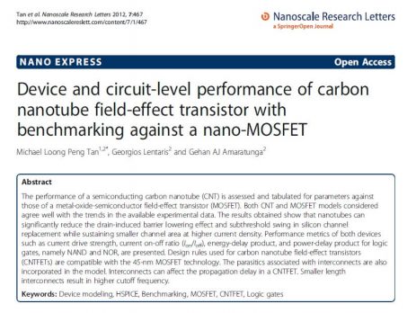 carbon nanotube field-effect transistor